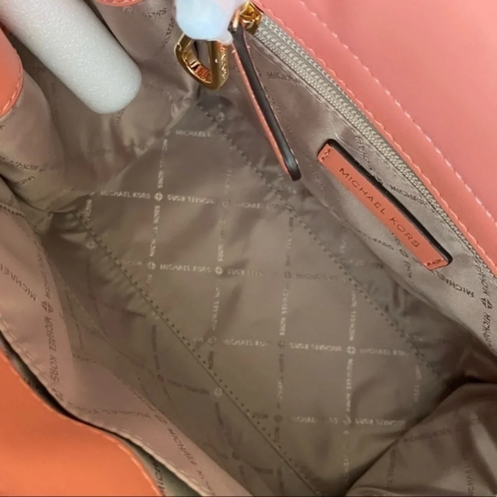 New Michael Kors Carmen Medium Color-Block Belted Satchel bag